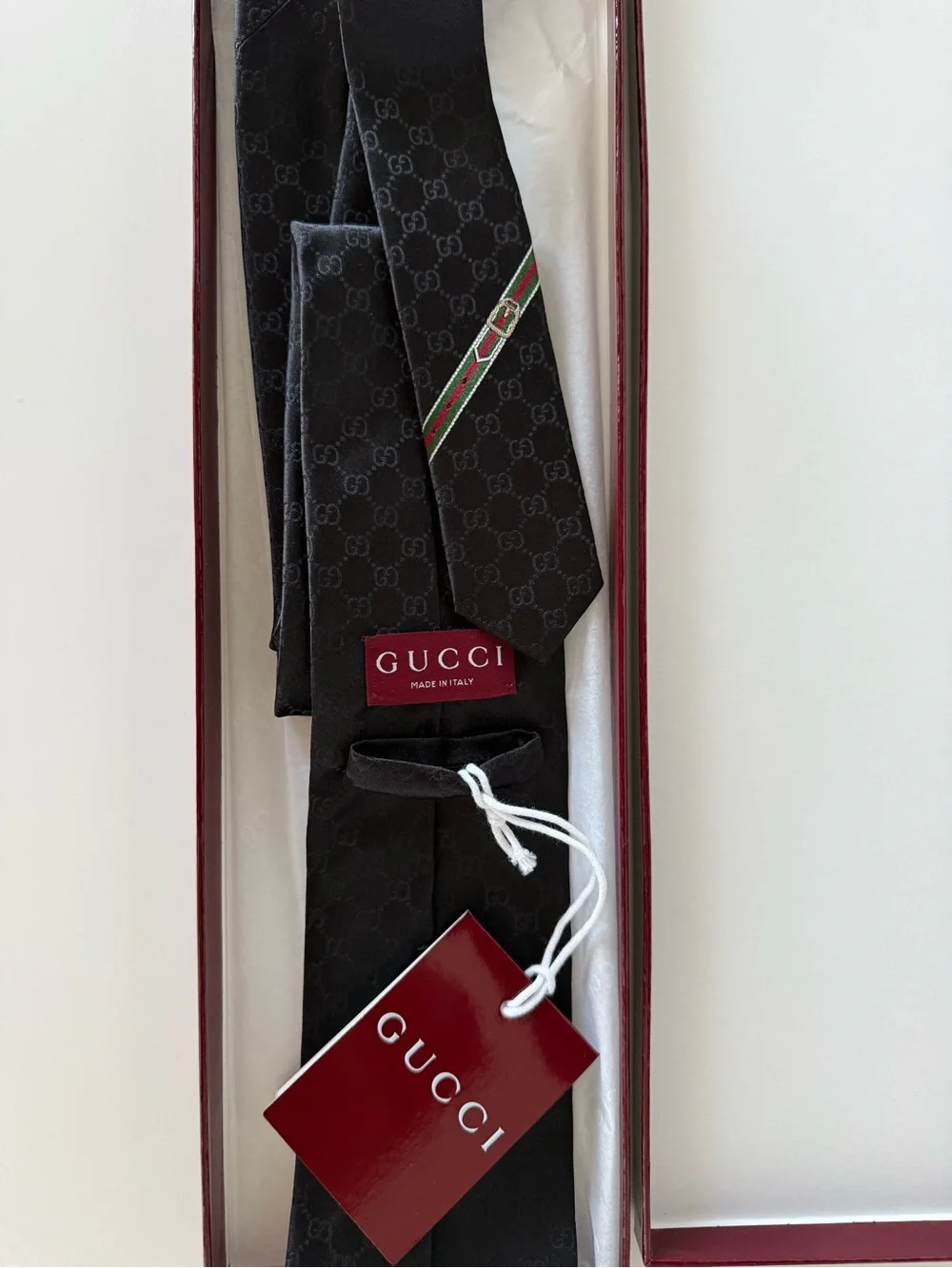 Gucci GG Jacquard Silk Tie